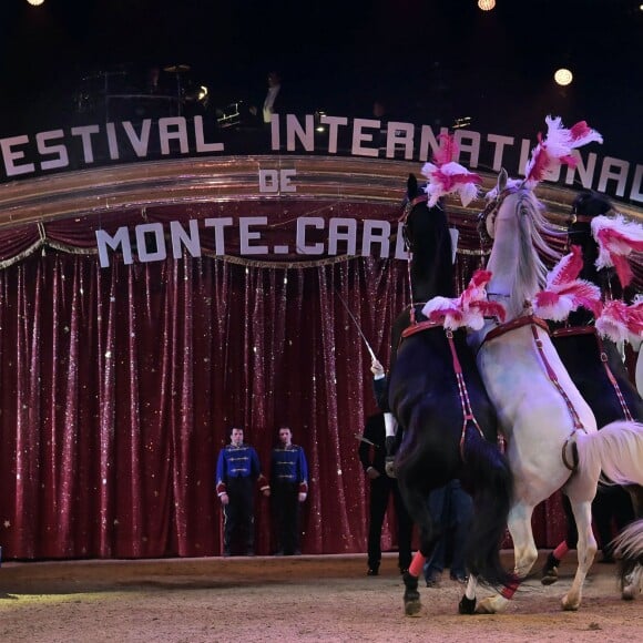 Flavio Togni et ses chevaux - 40ème Festival International du Cirque de Monte-Carlo au chapiteau de Fontvieille à Monaco, le 14 janvier 2016. © Gaetan Luci/Pool Monaco/Bestimage  Gala evening of the 40th Monte-Carlo International Circus Festival, in Monaco, January 14, 2016.14/01/2016 - Monte-Carlo