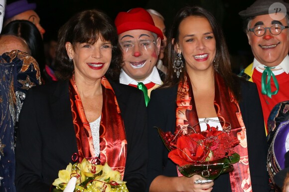 La princesse Stéphanie de Monaco et Pauline Ducruet lors de la soirée inaugurale du 40e Festival International du Cirque de Monte-Carlo au chapiteau de Fontvieille à Monaco, le 14 janvier 2016. © Olivier Huitel/Pool Monaco/Bestimage