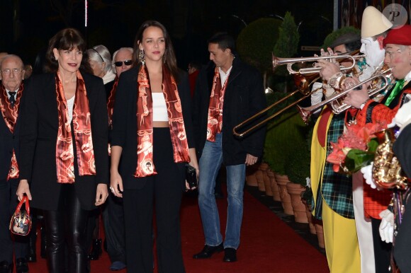La princesse Stéphanie de Monaco et Pauline Ducruet lors de la représentation inaugurale du 40e Festival International du Cirque de Monte-Carlo au chapiteau de Fontvieille à Monaco, le 14 janvier 2016. © Charly Gallo/Pool Monaco/Bestimage