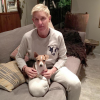 Ellen DeGeneres et son chien Augit. Photo publiée sur Instagram au mois de janvier 2016.