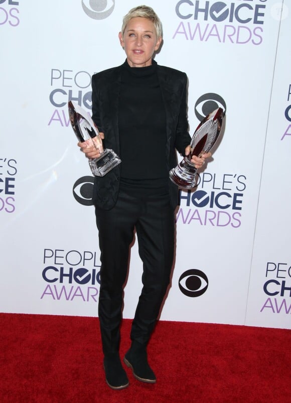 Ellen DeGeneres - Press room des People Choice Awards 2016 à Los Angeles le 6 janvier 2015