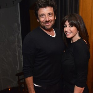 Patrick Bruel et Albane Cléret lors de la soirée AClub au restaurant L'Avenue, Paris, le 14 janvier 2016.