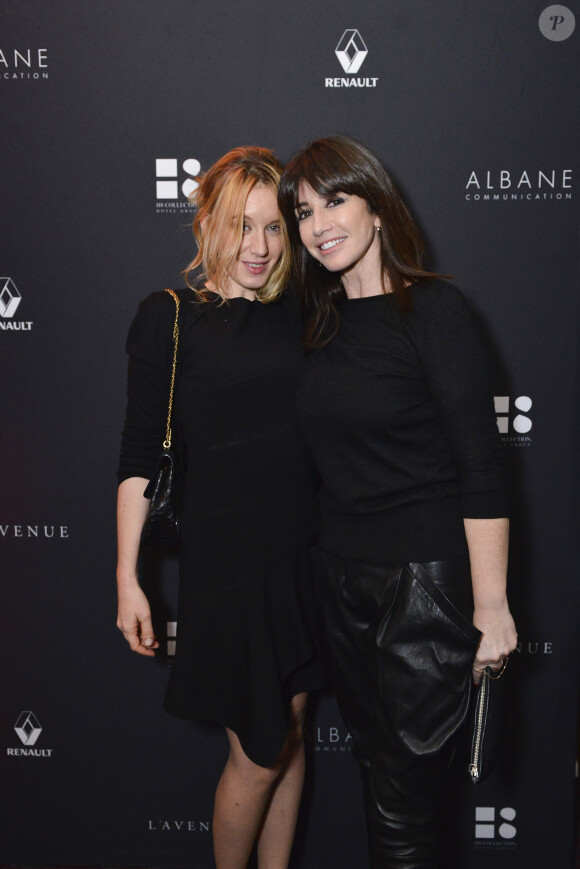 Ludivine Sagnier et Albane Cléret lors de la soirée AClub au restaurant L'Avenue, Paris, le 14 janvier 2016.