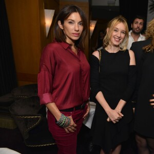 Aure Atika, Ludivine Sagnier et Mademoiselle Agnès lors de la soirée AClub au restaurant L'Avenue, Paris, le 14 janvier 2016.