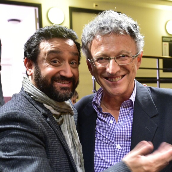 Exclusif - Cyril Hanouna et Nelson Monfort. Emission "Ze Fiesta" présentée par Patrick Sébastien à l'Olympia à Paris le 29 octobre 2015. © Gian Gorassini/Bestimage