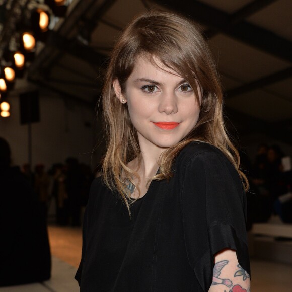 Béatrice Martin (Coeur de Pirate) au défilé de mode, collection prêt-à-porter automne-hiver 2014/2015, "Barbara Bui" au Garage Turenne à Paris. Le 27 février 2014