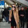 Arrivée de Gigi Hadid à l'aéroport Roissy CDG à Paris le 19 janvier 2016