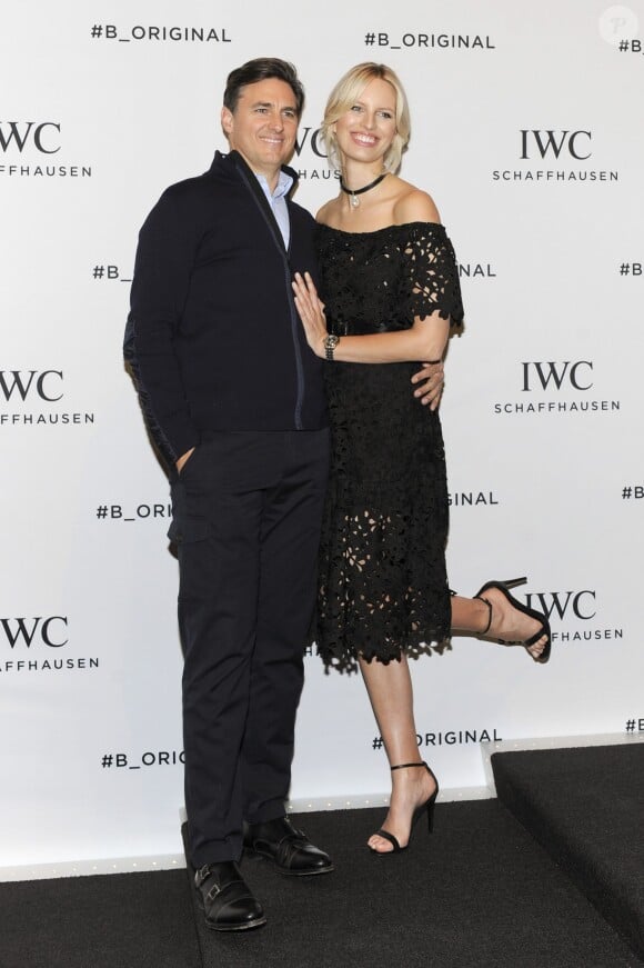 Karolina Kurkova et son mari Archie Drury - Photocall du dîner IWC pour le SIHH (Salon International de la Haute Horlogerie) à Genève, le 19 janvier 2016.19/01/2016 - Genève