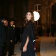 Izabel Goulart quitte l'hôtel Salomon de Rothschild à l'issue du défilé Valentino. Paris, le 20 janvier 2015.