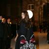 Izabel Goulart quitte l'hôtel Salomon de Rothschild à l'issue du défilé Valentino. Paris, le 20 janvier 2015.