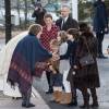 La reine Sonja et le roi Harald de Norvège avec leur fille la princesse Märtha Louise et son mari Ari Behn et leurs filles Leah Isadora, Maud Angelica et Emma Tallulah à la messe de Noël à Oslo, le 25 décembre 2015