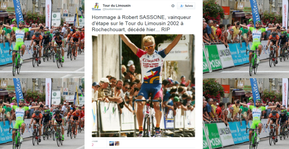 Robert Sassone s'est donné la mort en janvier 2016 - Capture d'écran du compte Twitter du Tour du Limousin