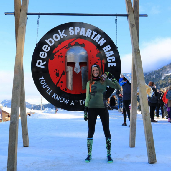 Laury Thilleman sportive et combattante lors de la Spartan Winter Race. Janvier 2016.