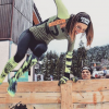 La belle Laury Thilleman sportive et combattante lors de la Spartan Winter Race. Janvier 2016.