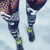 Laury Thilleman, toujours sportive, n'a pas peur de faire son footing dans la neige. Janvier 2016.