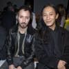 Anthony Vaccarello et Alexander Wang - Défilé Atelier Versace (collection printemps-été 2016) au Pavillon Vendôme. Paris, le 24 janvier 2016.