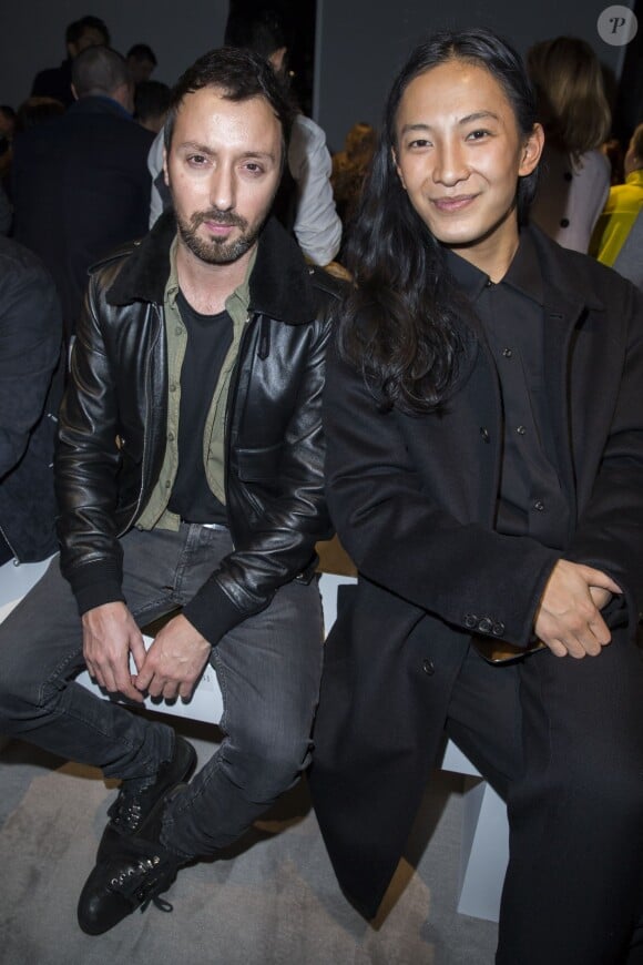 Anthony Vaccarello et Alexander Wang - Défilé Atelier Versace (collection printemps-été 2016) au Pavillon Vendôme. Paris, le 24 janvier 2016.
