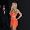Rita Ora assiste au défilé Atelier Versace (collection printemps-été 2016) au Pavillon Vendôme. Paris, le 24 janvier 2016.