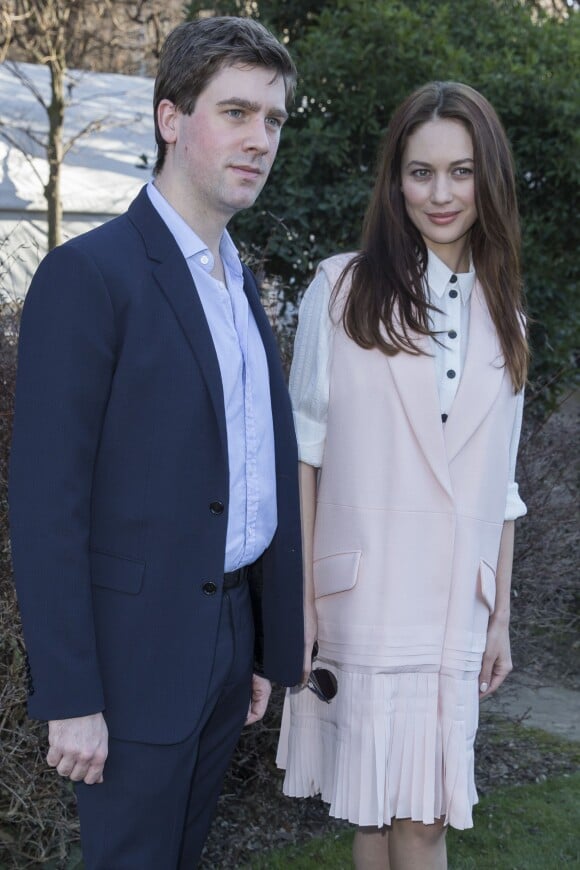 Max Benitz et sa femme Olga Kurylenko - Arrivées au défilé Haute Couture Christian Dior printemps-été 2016 au musée Rodin à Paris, le 25 janvier 2016. ©Olivier Borde/Bestimage