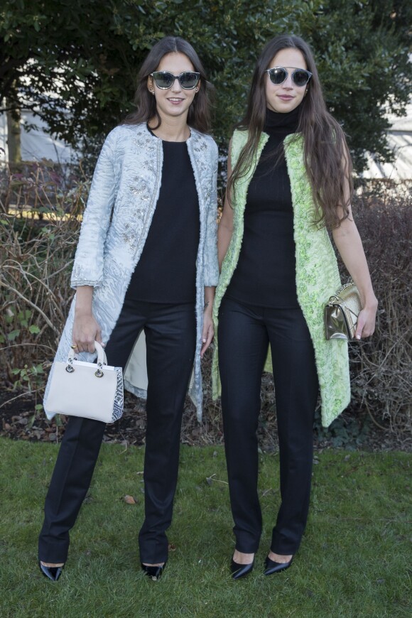 Viola Arrivabene et sa soeur Vera Arrivabene - Arrivées au défilé Haute Couture Christian Dior printemps-été 2016 au musée Rodin à Paris, le 25 janvier 2016. ©Olivier Borde/Bestimage