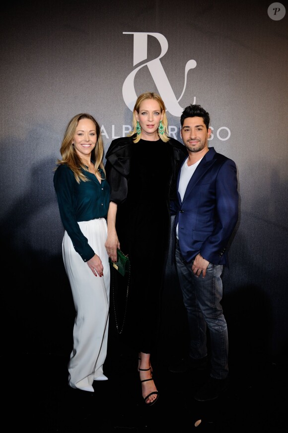 Tamara Ralph, Uma Thurman and Michael Russo attending the Ralph and Russo show as part of Paris Haute-Couture Spring-Summer 2016 Fashion Week on January 25, 2016 in Paris, France. Photo by Aurore Marechal/ABACAPRESS.COM26/01/2016 - Paris