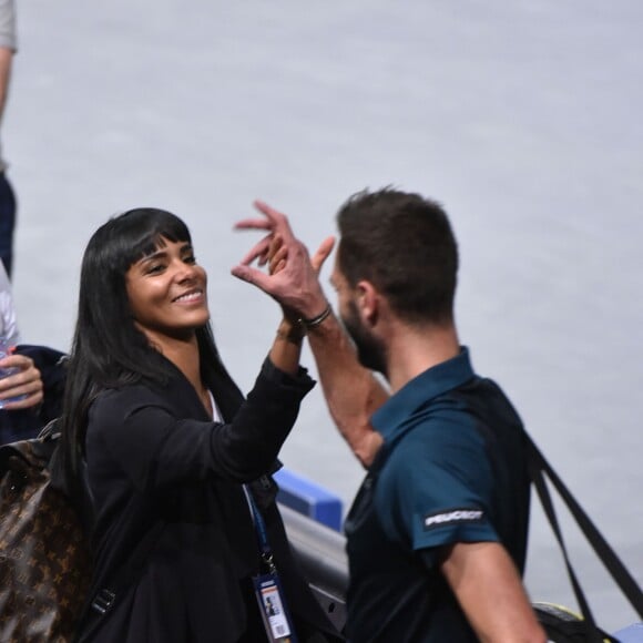 Shy'm et Benoît Paire se croisent au tournoi BNP Paribas Masters à l'AccorHotels Arena de Paris le 3 novembre 2015