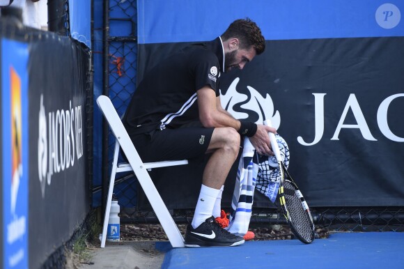 Benoît Paire éliminé au premier tour de l'Open d'Australie, le 18 janvier 2016 au Melbourne Park de Melbourne