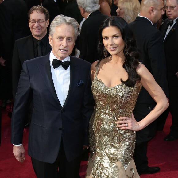 Catherine Zeta-Jones, Michael Douglas - 85e cérémonie des Oscars à Hollywood le 24 février 2013.