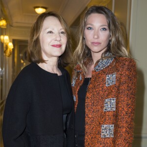 Nathalie Baye et sa fille Laura Smet - Soirée des "Révélations César 2015" à l'hôtel Meurice à Paris le 12 janvier 2015.