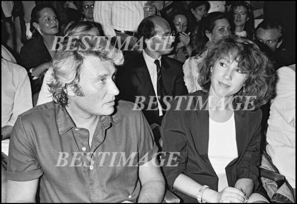 ARCHIVES - JOHNNY HALLYDAY ET NATHALIE BAYE AU CONCERT DE DIANA ROSS 22/06/1982 - 