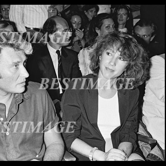 ARCHIVES - JOHNNY HALLYDAY ET NATHALIE BAYE AU CONCERT DE DIANA ROSS 22/06/1982 - 