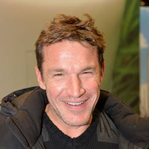 Benjamin Castaldi sur le plateau de la radio Europe 1 au salon international de l'Agriculture à Paris, le 25 février 2015.