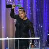 Queen Latifah reçoit le prix de Meilleure Actrice dans un film télévisé/une minisérie (Bessie) aux 22e SAG Awards, au Shrine Auditorium. Los Angeles, le 30 janvier 2016.