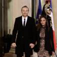 Le DJ David Guetta et sa compagne Jessica Ledon arrivent au dîner d'état donné en l'honneur du président cubain Raul Castro au palais de l'Elysée à Paris, le 1er février 2016. ©Stéphane Lemouton/Bestimage