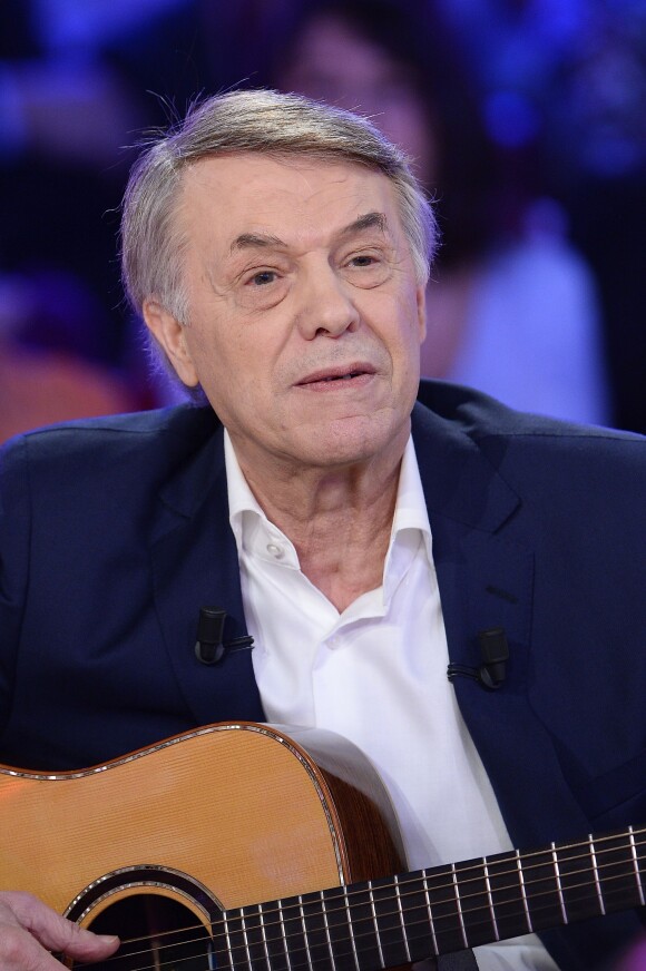 Salvatore Adamo - Enregistrement de l'émission "Vivement Dimanche" à Paris le 18 Mars 2015.