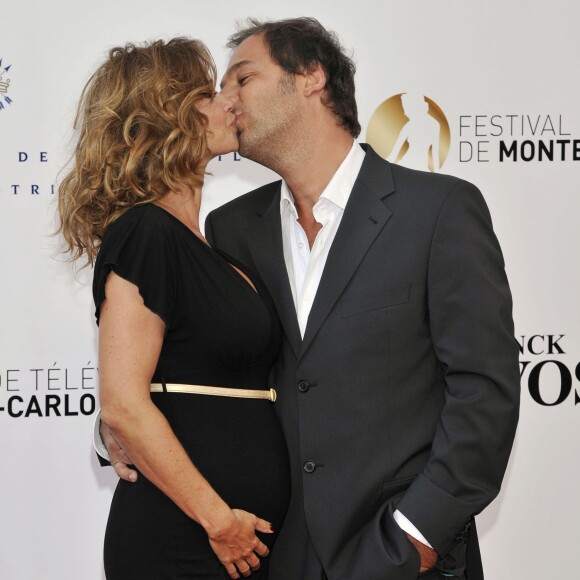 Ingrid Chauvin et son mari Thierry Peythieu - Cérémonie d'ouverture du 53e festival de Monte-Carlo au Forum Grimaldi à Monaco, le 9 juin 2013.