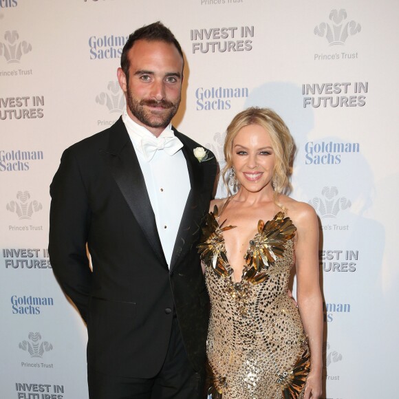 Kylie Minogue et son compagnon Joshua Sasse - Le prince Charles, prince de Galles assiste au dîner de gala "Prince's Trust Invest in Futures" à Londres le 4 février 2016.  Kylie Minogue and Prince Charles, Prince of Wales attend a pre-dinner reception for the Prince's Trust Invest in Futures Gala Dinner at The Old Billingsgate on February 4, 2016 in London, England. The dinner saw the financial community come together to raise vital funds for the youth charity which helps disadvantaged children turn their lives around04/02/2016 - Londres