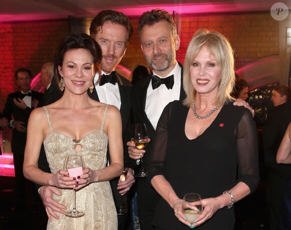 Damien Lewis et sa femme Helen McCrory, Hugh Dennis et Joanna Lumley - Le prince Charles, prince de Galles assiste au dîner de gala "Prince's Trust Invest in Futures" à Londres le 4 février 2016.  Kylie Minogue and Prince Charles, Prince of Wales attend a pre-dinner reception for the Prince's Trust Invest in Futures Gala Dinner at The Old Billingsgate on February 4, 2016 in London, England. The dinner saw the financial community come together to raise vital funds for the youth charity which helps disadvantaged children turn their lives around04/02/2016 - Londres