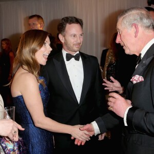 Geri Halliwell avec son mari Christian Horner et le prince Charles, prince de Galles - Le prince Charles, prince de Galles assiste au dîner de gala "Prince's Trust Invest in Futures" à Londres le 4 février 2016.  Kylie Minogue and Prince Charles, Prince of Wales attend a pre-dinner reception for the Prince's Trust Invest in Futures Gala Dinner at The Old Billingsgate on February 4, 2016 in London, England. The dinner saw the financial community come together to raise vital funds for the youth charity which helps disadvantaged children turn their lives around04/02/2016 - Londres