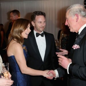 Geri Halliwell avec son mari Christian Horner et le prince Charles, prince de Galles - Le prince Charles, prince de Galles assiste au dîner de gala "Prince's Trust Invest in Futures" à Londres le 4 février 2016.  Kylie Minogue and Prince Charles, Prince of Wales attend a pre-dinner reception for the Prince's Trust Invest in Futures Gala Dinner at The Old Billingsgate on February 4, 2016 in London, England. The dinner saw the financial community come together to raise vital funds for the youth charity which helps disadvantaged children turn their lives around04/02/2016 - Londres