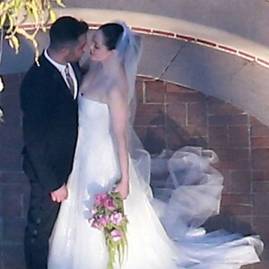 Exclusif - Mariage de Rose McGowan et Davey Detail a la Paramour Mansion a Los Angeles, le 12 octobre 2013.