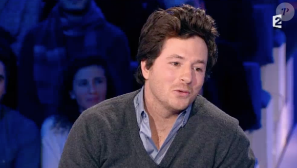 Le cuisinier Jean Imbert gêné de parler de son ex Alexandra Rosenfeld - Emission "On n'est pas couché" sur France 2, le 6 février 2016.