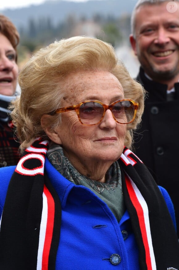 L'ex-première dame Bernadette Chirac, Conseillère générale de la Corrèze, participe à l'opération des Pièces Jaunes à Nice le 6 février 2016. © Bruno Bebert