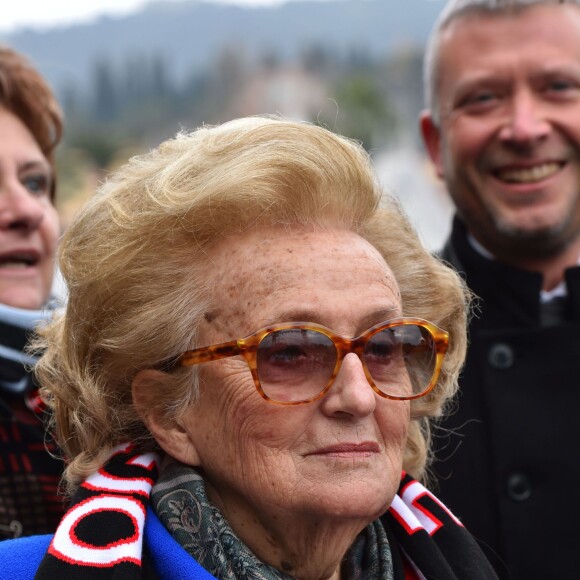 L'ex-première dame Bernadette Chirac, Conseillère générale de la Corrèze, participe à l'opération des Pièces Jaunes à Nice le 6 février 2016. © Bruno Bebert