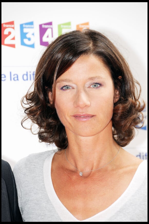 Carole Gaessler - Conférence de presse de rentrée de France Télévisions en 2008.