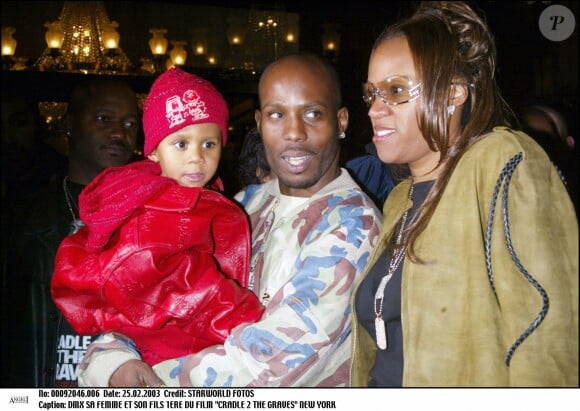DMX et sa femme ainsi que son fils à la première du film Cradle 2 The Graves à New York, le 25 février 2003