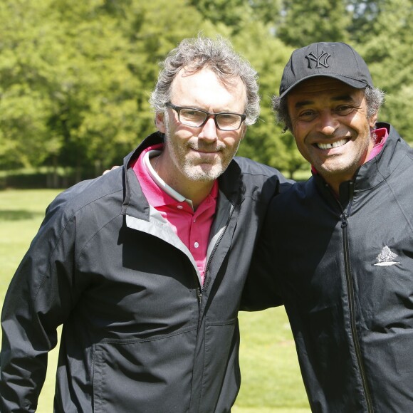 Laurent Blanc et Yannick Noah - 23e édition du "Tee Break du Coeur" au Golf des Yvelines, au château de la Couharde, organisée dans un but caritatif. Les bénéfices sont destinés à aider des enfants de Pantin, du Cameroun et du Sénégal. La Queue les Yvelines, le 19 Mai 2015.