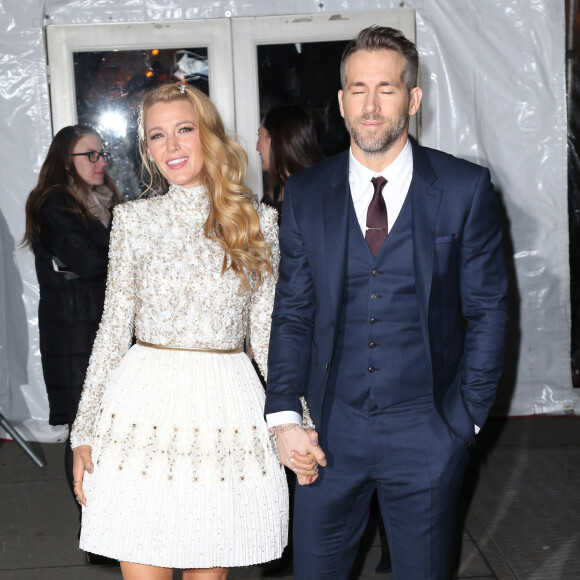 Blake Lively et son mari Ryan Reynolds - Gala de l'amfAR 2016 au Cipriani Wall Street à New York, le 10 février 2016.