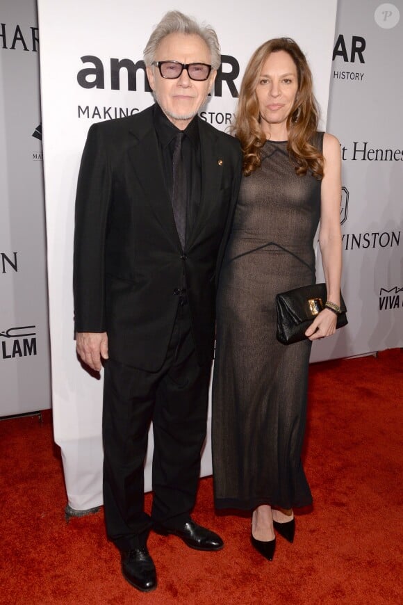 Harvey Keitel et Daphna Kastner lors de l'amfAR New York Gala au Cipriani Wall Street à New York City, le 10 février 2016.