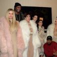 Lamar Odom avec Kanye West, Khloé, Kourtney et Kim Kardashian, Kris, Caitlyn, Kylie et Kendall Jenner - Photo publiée le 12 février 2016